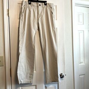 Iron Gear 100% cotton cream loose fit khakis Men’s pants with pockets 34W 34L